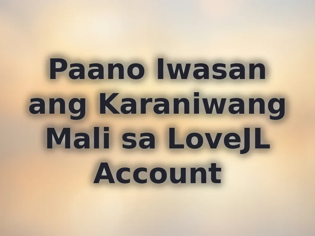 Common Account Mistakes